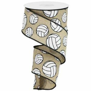 2.5\" Light Beige Volleyball Ribbon -
  10 yards