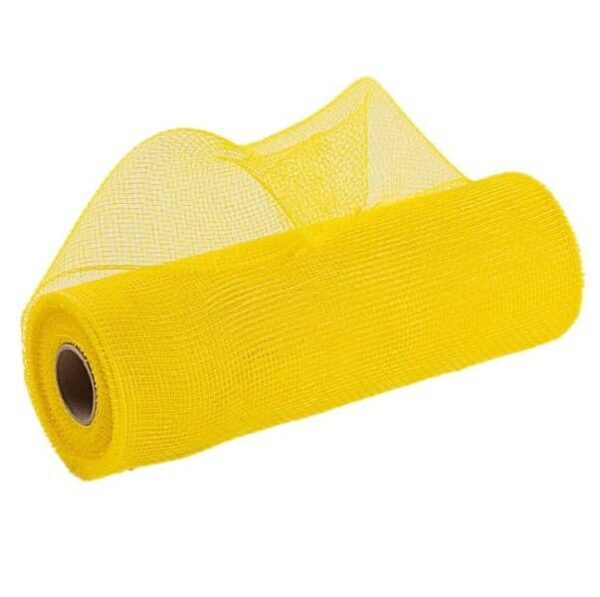 10" Yellow Deco Mesh
