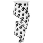 2.5”x10yds Paw Print Ribbon