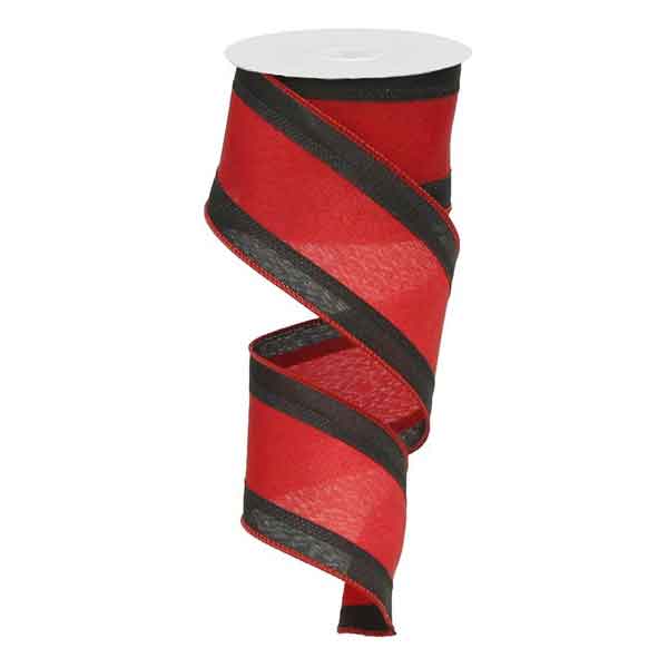 2.5" Thin Red Line Ribbon - 10 yards