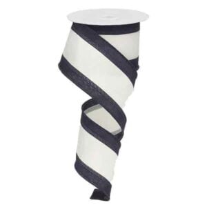 2.5" Navy and White Stripe Ribbon -
10 yards