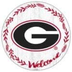 Georgia Bulldogs Round Welcome Sign