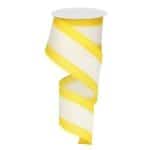 2.5" Yellow and White Stripe Ribbon
- 10 yards