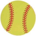 Softball Painted Wood Cutout