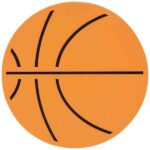 Basketball Painted Wood Cutout