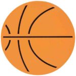 Basketball Painted Wood Cutout