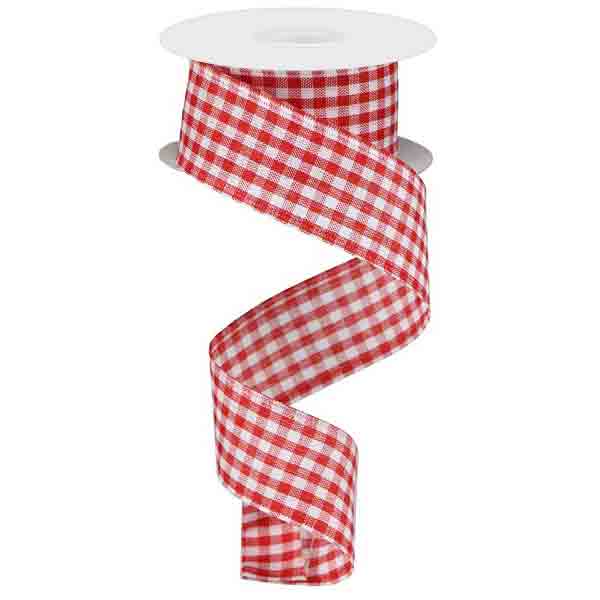 1.5x10yds Red Gingham Ribbon - Buy Online Now