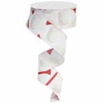 1.5 inch White Golf Ribbon