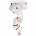 1.5 inch White Golf Ribbon