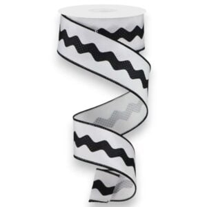 1.5" Black Ric Rac Ribbon - 10 yards