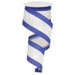 2.5" Blue White Stripe Ribbon - 10
yards
