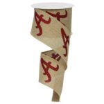 Alabama Burlap Ribbon