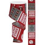 Red Football Scene Ribbon