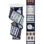 Navy Football Scene Ribbon