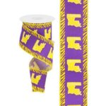 2.5”x10yds Louisiana Ribbon