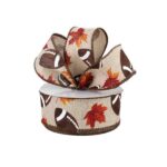 1.5" Fall Football Ribbon