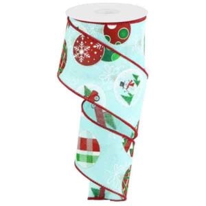 2.5" Christmas Ornaments Ribbon - 10
  yards