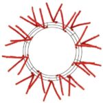 15-24” Red Wire Wreath Form