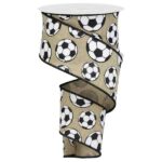 Beige Soccer Ribbon