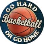 12" Basketball Round Sign