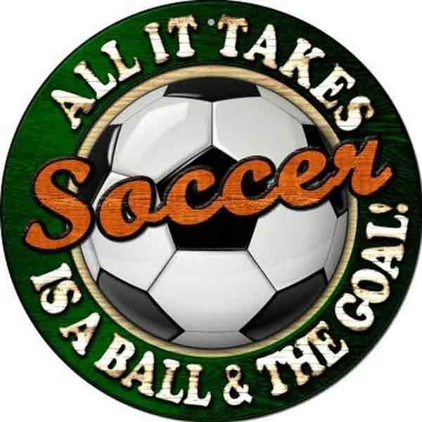 12" Soccer Round Sign