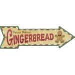 8" Gingerbread Arrow Sign