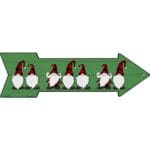 8" Christmas Gnomes Arrow Sign