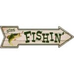 8" Fishing Arrow Sign