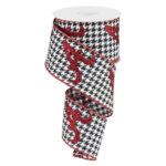 2.5”x10yds Houndstooth Alabama Ribbon