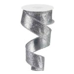 1.5" Silver Metallic Ribbon - 10
  yards