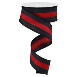 1.5" Thin Red Line Ribbon - 10 yards