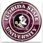 Florida State Round Metal Sign