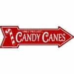 17" Candy Cane Arrow Sign