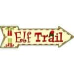 17" Elf Trail Arrow Sign