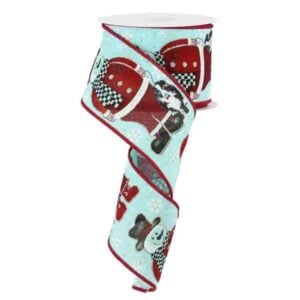 2.5" Snowman Dog Ribbon - 10 yards