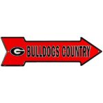 Georgia Bulldog Arrow Sign