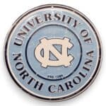 UNC Round Metal Sign