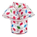 2.5”x10yds Christmas Bulb Ribbon