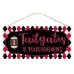 Red Tailgates Touchdowns Sign
