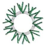 15” Metallic Green Wire Wreath Frame