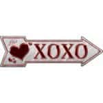 8" XOXO Arrow Sign