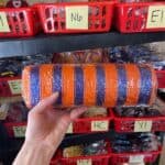 10" Blue Orange Deco Mesh Metallic