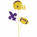 24" Yellow Purple Football Pick