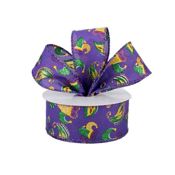 1.5x10yds Mardi Gras Ribbon