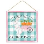 10” Carrot Patch Bunny Sign