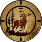 8" Elk Hunter Round Sign