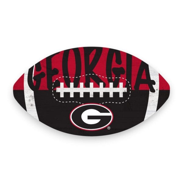 Georgia Bulldogs Color Football Sign