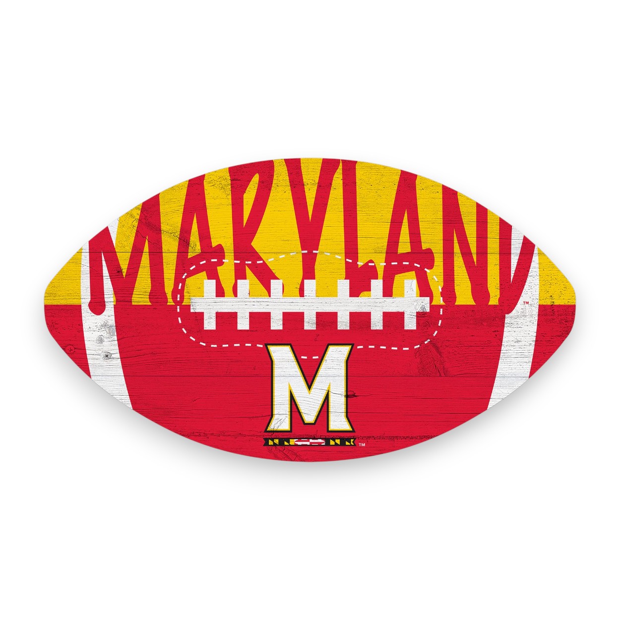 Maryland Terrapins Color Football Sign