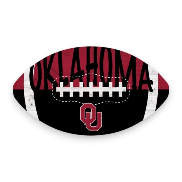 Oklahoma Sooners Color Football Sign