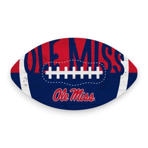 Ole Miss Color Football Sign